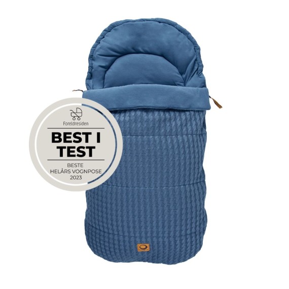 Easygrow Grandma All-Year Bag, stickad vagnpåse i bambusviskos, ull och dun.