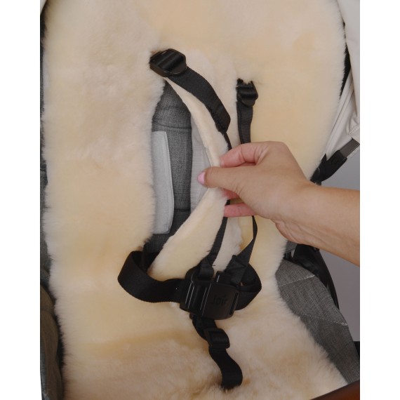 Lambskin liner for stroller and pram, universal to fit all strollers.