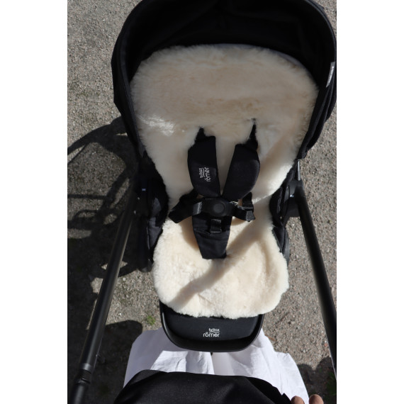 Super soft lamb skin liner for stroller. Universal.